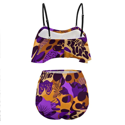 2-Piece Ruffle Tankini Swimsuit BK2080 (All-Over Printing)