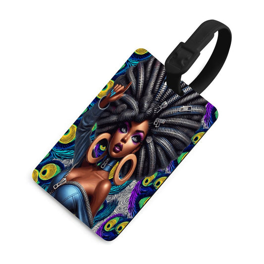 Full-Printed Luggage Tag with Black Hanging Loop