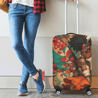 AfroCentric Butterfly Winged Ballerinas Luggage Cover/ Small 18"-21" Luggage Cover/Small 18"-21"