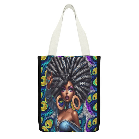 Canvas Material Tote Bags with Interior Pocket (Dual-sided Printing)