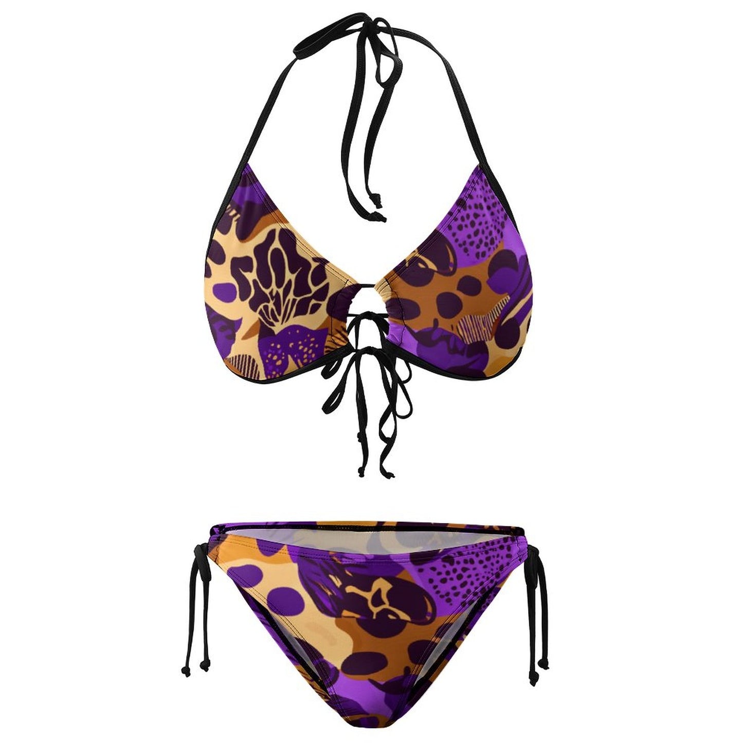 Halter Tie Front Bikini Set BK2059 (All-Over Printing)