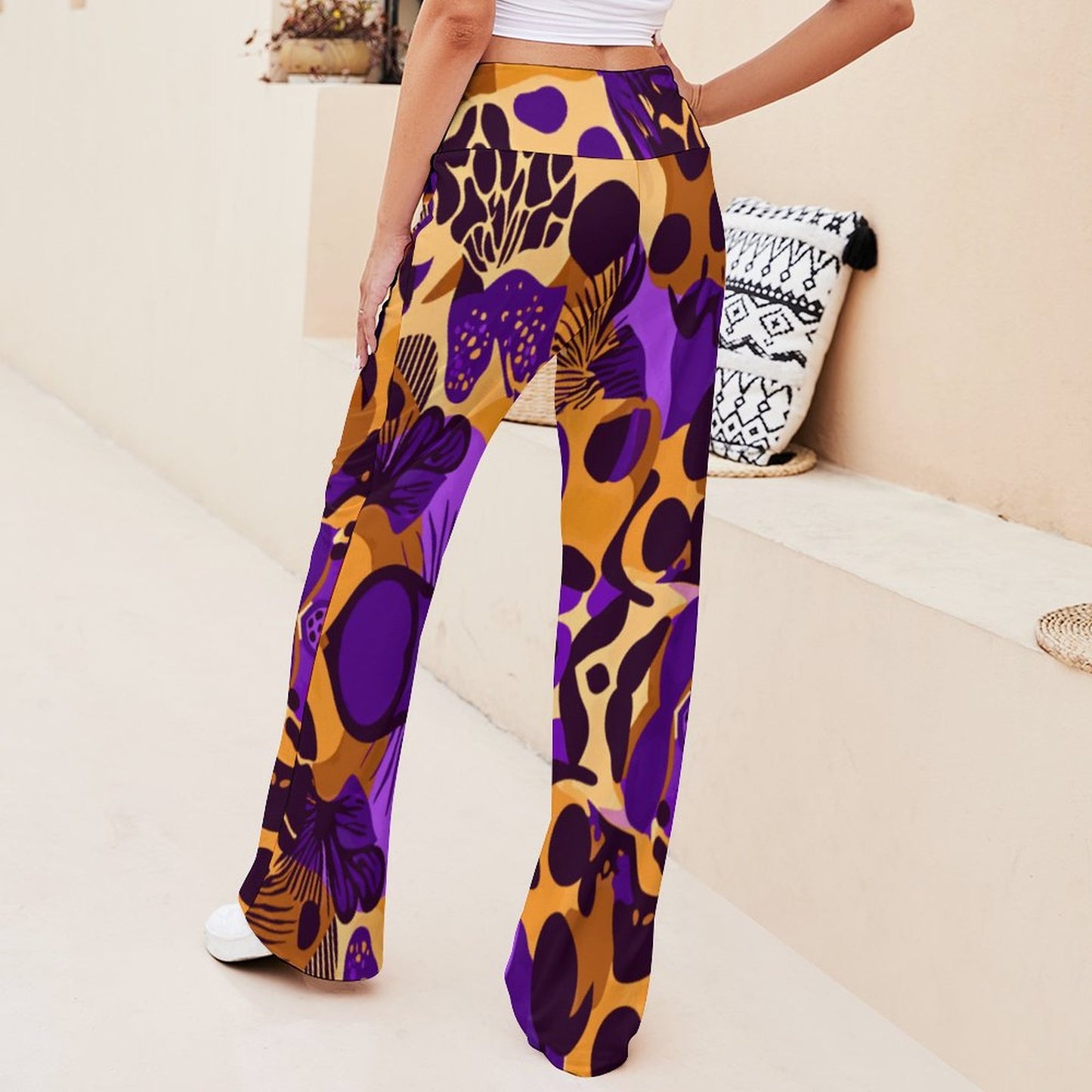 Personalized Drawstring Yoga PantsxP with Straight Baggy (All-Over Printing)