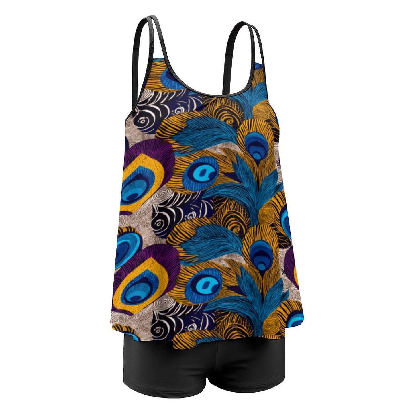 Tankini Two Piece Swimsuits QZ6072 (All-Over Printing on the Top)