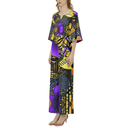Dolman Sleeve Belted Wide Leg Jumpsuit