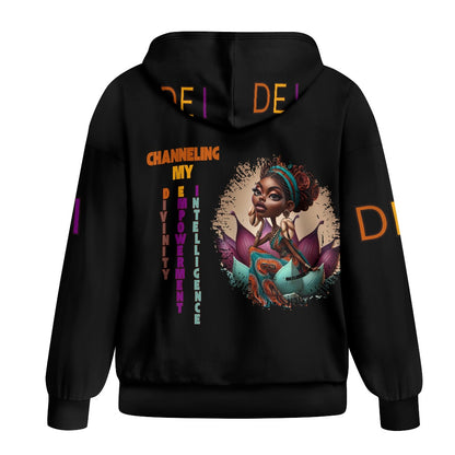 DEI Ladies Loose Zipper Sweatshirt