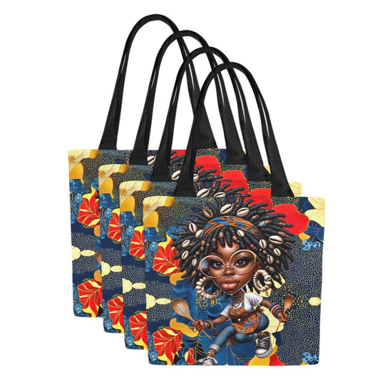 Canvas Tote Bag (Model1657) (Set of 4)