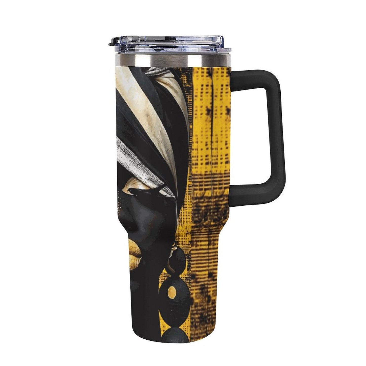 40oz Insulated Tumbler with Handle and Straw