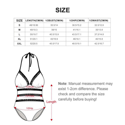 Women's Halter One-Piece Swimsuits YS20001 (All-Over Printing)