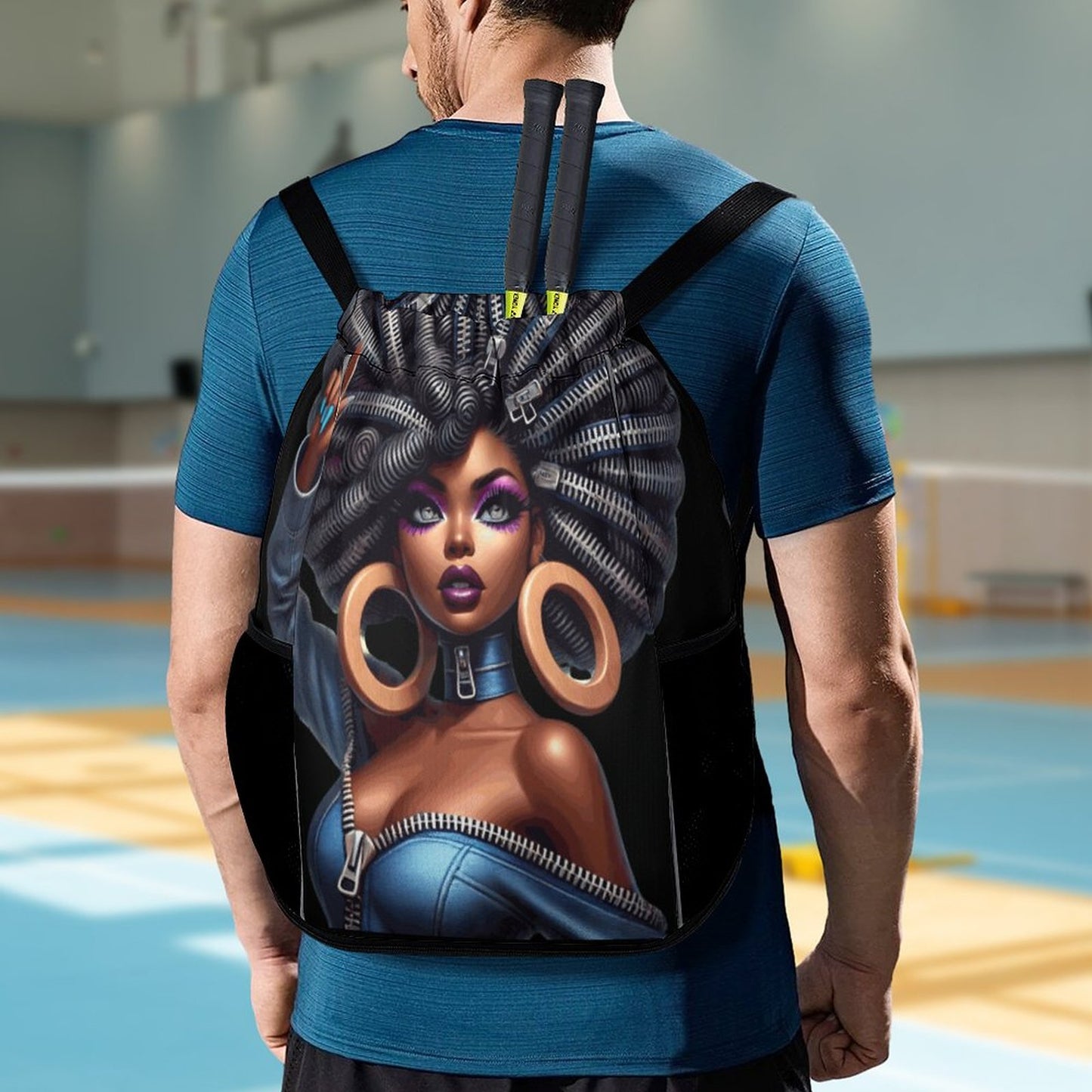 Waffle Cloth Drawstring Bag (One Site)