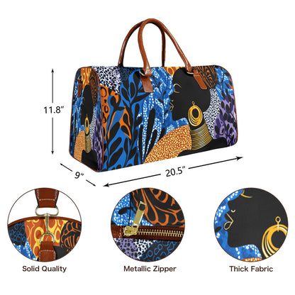 Legacy Personified Women's Large Capacity Travel Bag-Large (Brown Short Patch) (1737) Large Capacity Travel Bag-Large (Brown Short Patch) (1737)