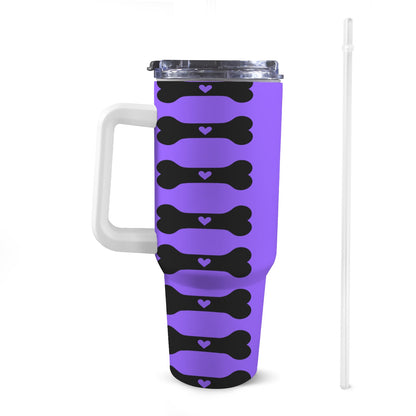 Pet 40 oz Tumbler With White Handle 40oz Tumbler with White Handle