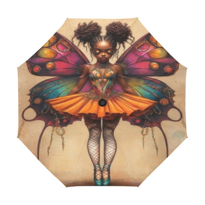 AfroCentric Butterfly Winged Ballerinas Anti-UV Auto-Foldable Umbrella (U09) Anti-UV Auto-Foldable Umbrella (U09)