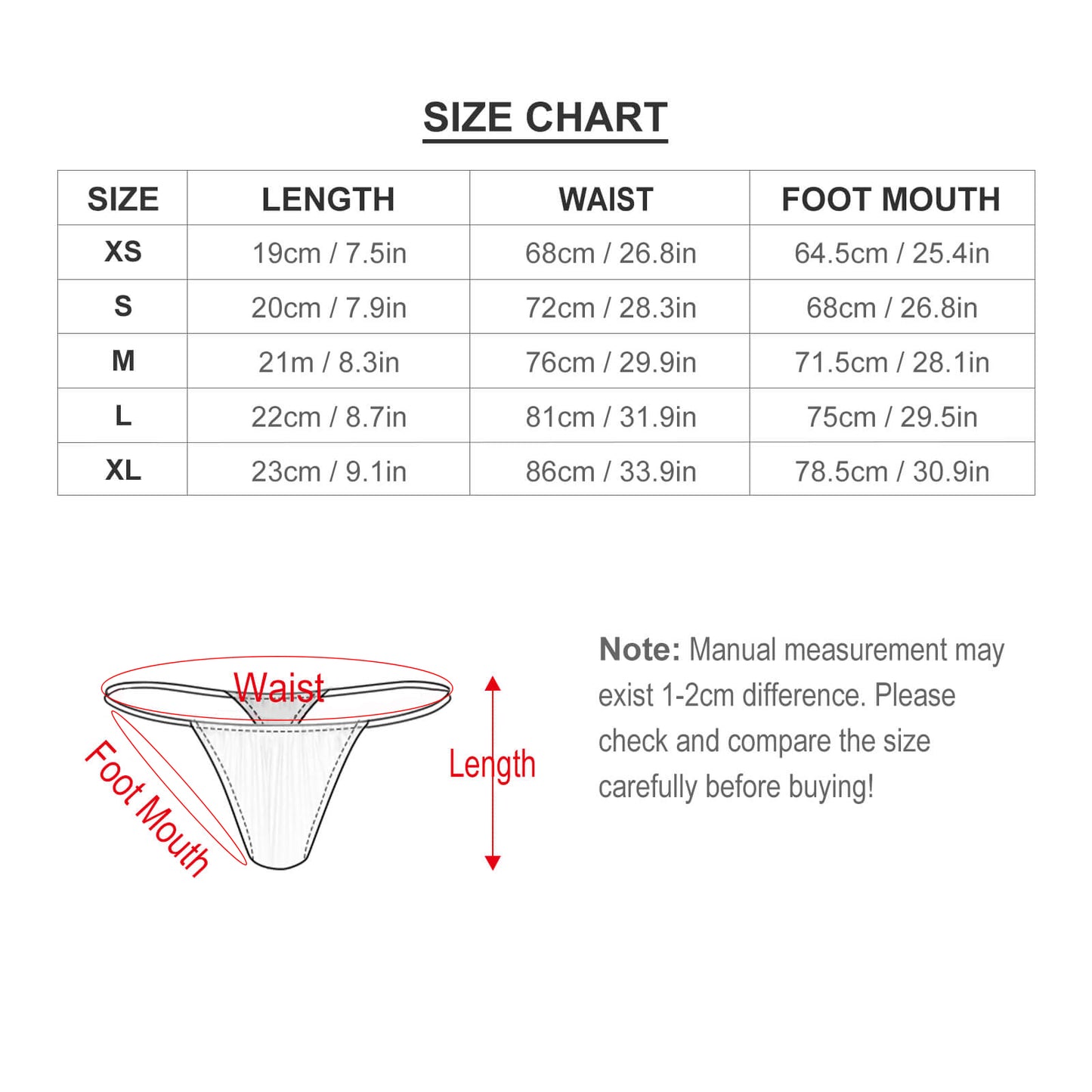 Thong Panties D42 (All-Over Printing)