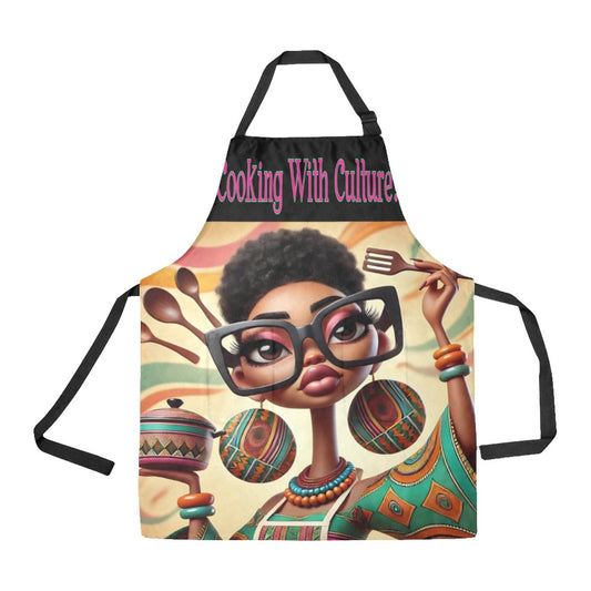 Cooking With Culture Kitchen Apron All Over Print Apron