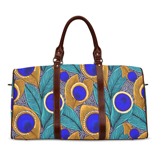 Peacock Travel Bag (Brown) (Model 1639)