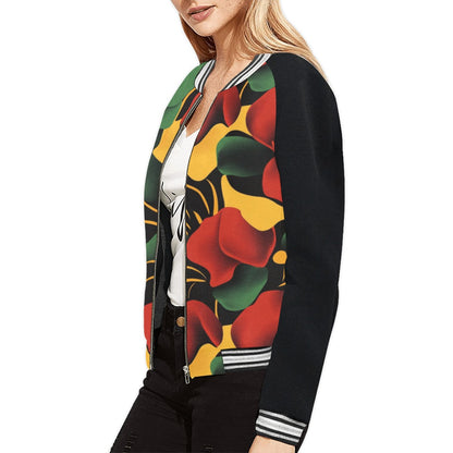 Women's Floral Pattern Jacket (Model H21)