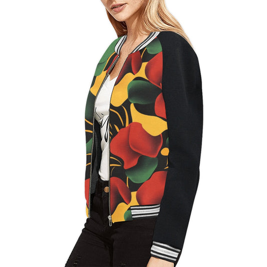 Women's Floral Pattern Jacket (Model H21)