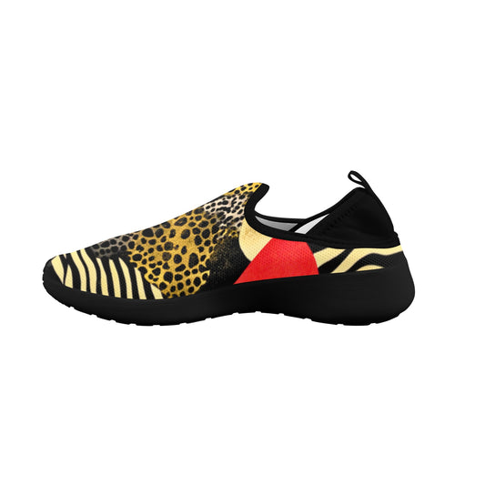 Golden Zebra Women's Fly Weave Drop-In Heel Sneakers Fly Weave Drop-in Heel Sneakers for Women (Model 02002)