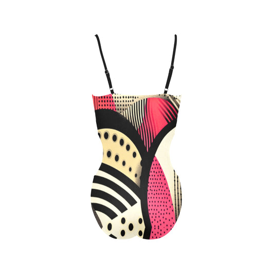Women's Spaghetti Strap Cut Out Sides Swimsuit