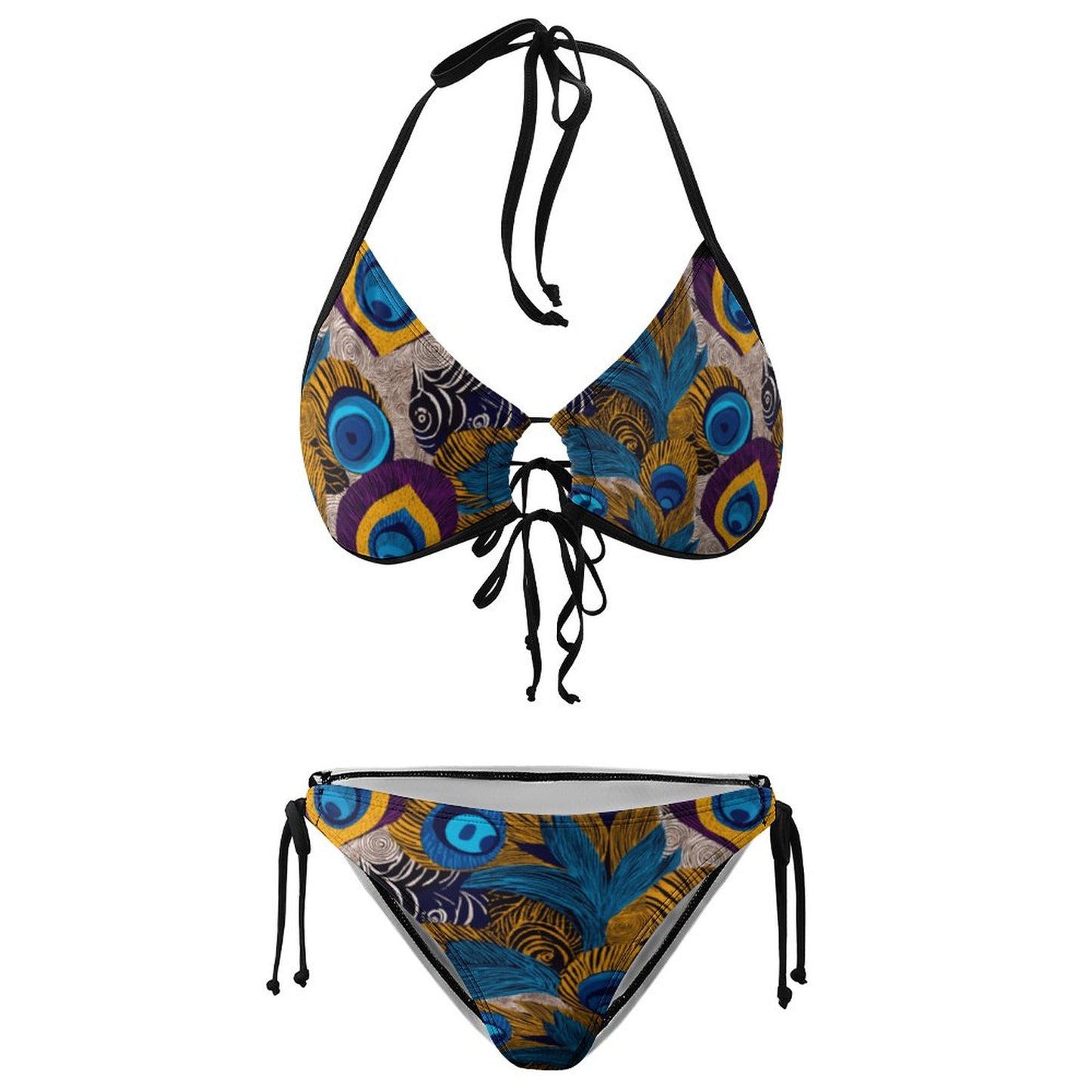 Halter Tie Front Bikini Set BK2059 (All-Over Printing)