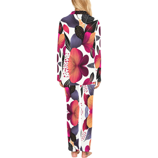 Floral Pattern Women's Pajama Set Women's Long Pajama Set