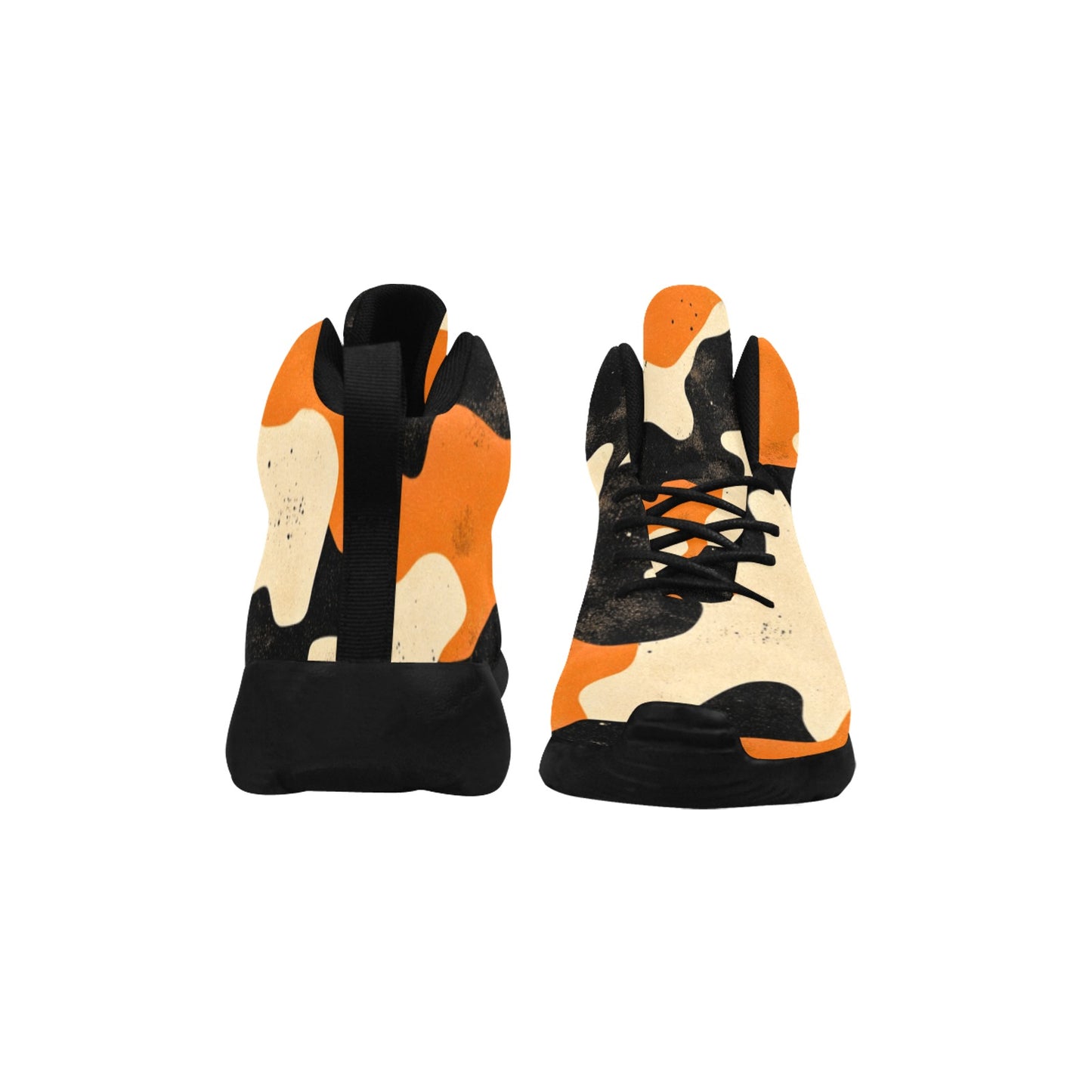 Orange Camo Pattern Men's Chukka Training Shoes Men's Chukka Training Shoes (Model 57502)