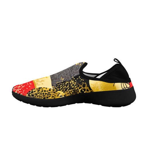 Golden Zebra Men's Fly Weave Drop-In Heel Sneakers Fly Weave Drop-in Heel Sneakers for Men (Model 02002)