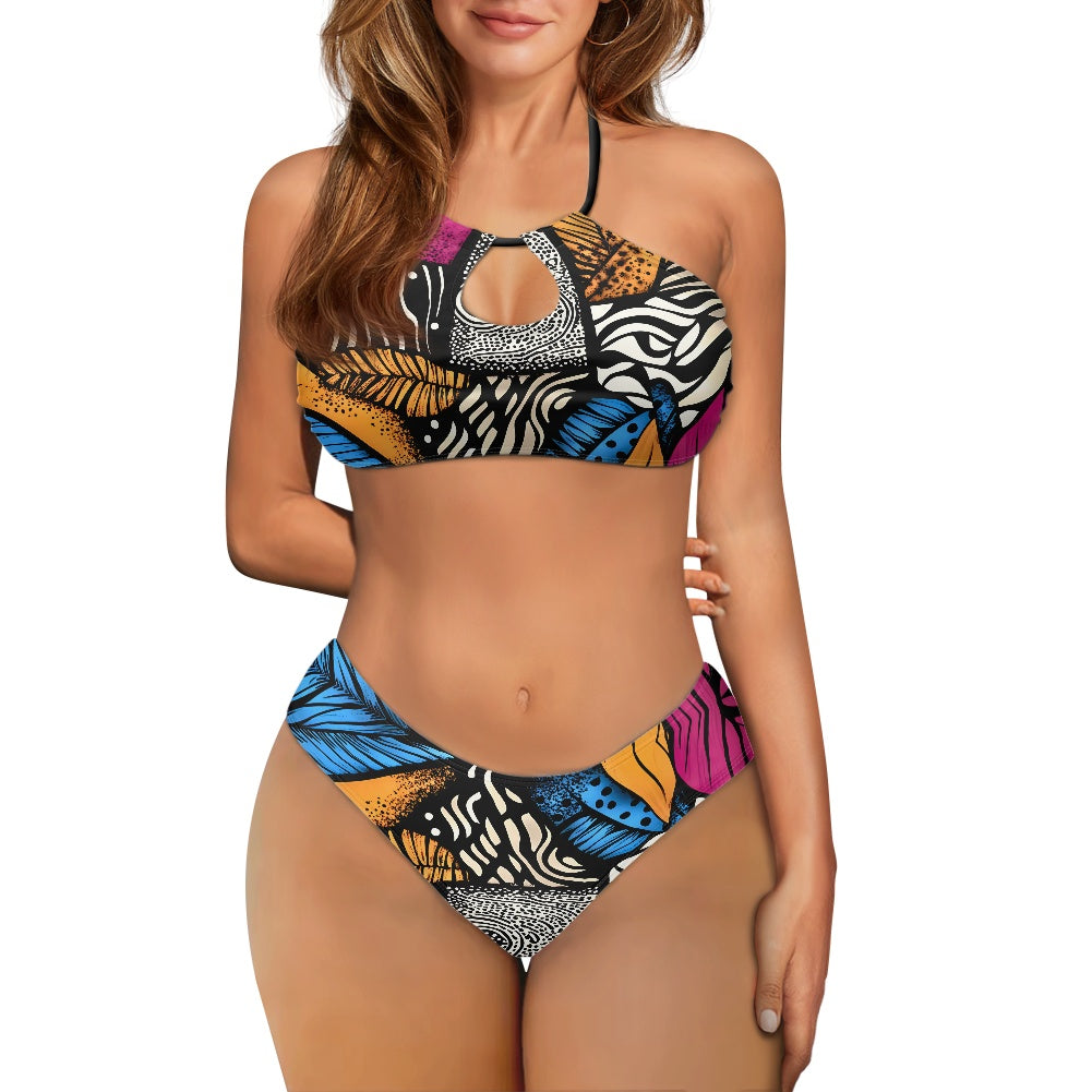 Women's strappy two-piece bikini swimsuit