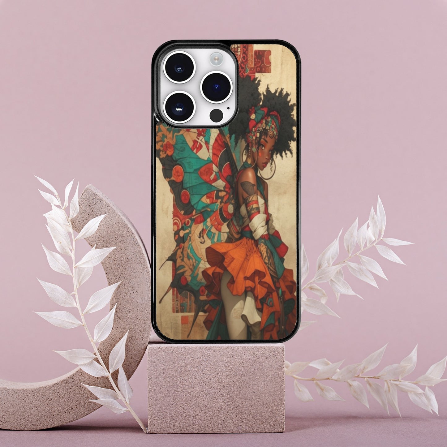 AfroCentric Butterfly Phone Case for iPhone 15 Pro Max Phone Case for iPhone 15 Pro Max