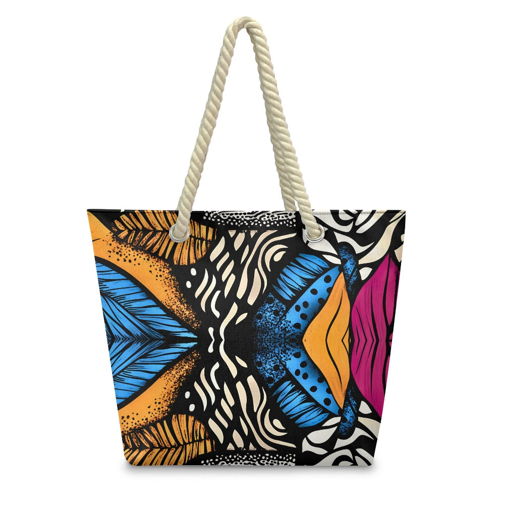 Hemp rope tote bag