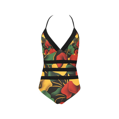 Lace Band Embossing Swimsuit (S15)