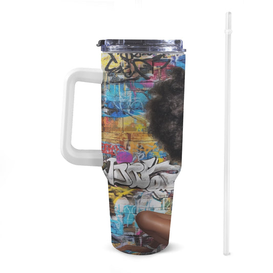 Dope Soul 40oz Tumbler with White Handle 40oz Tumbler with White Handle