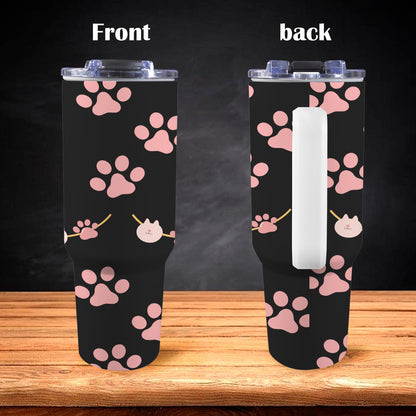 Pet 40 oz Tumbler With White Handle 40oz Tumbler with White Handle