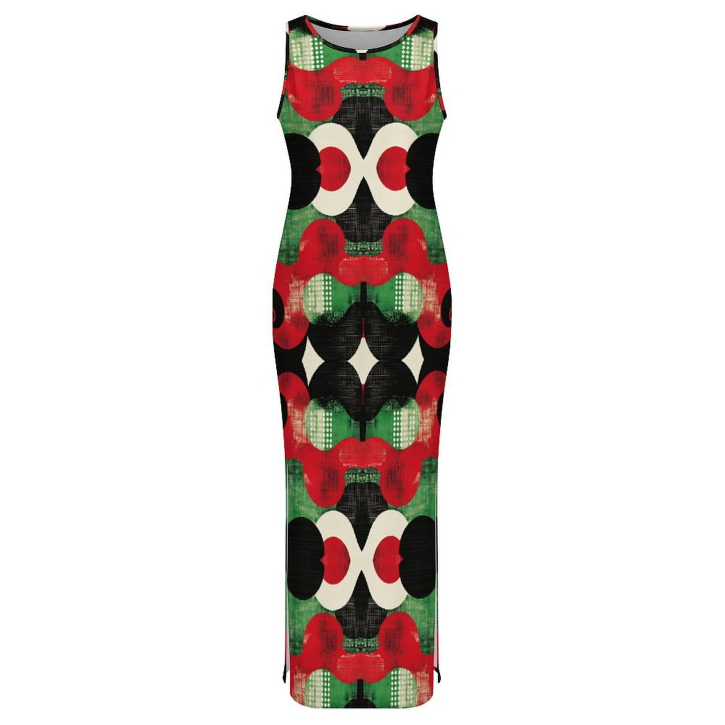 Split cheongsam Sleeveless Bodycon Side Slit Long Dress