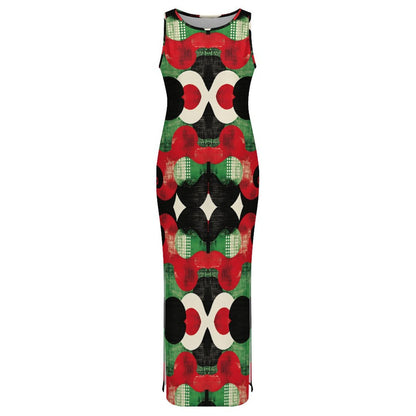 Split cheongsam Sleeveless Bodycon Side Slit Long Dress