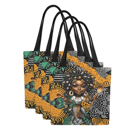 Canvas Tote Bag (Model1657) (Set of 4)