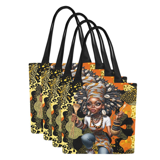 Canvas Tote Bag (Model1657) (Set of 4)