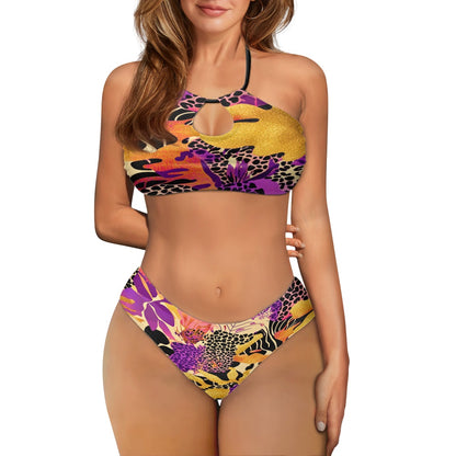 Women's strappy two-piece bikini swimsuit