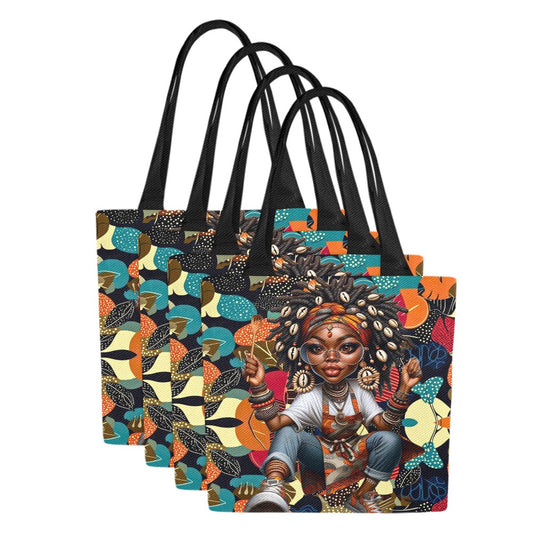 Canvas Tote Bag (Model1657) (Set of 4)
