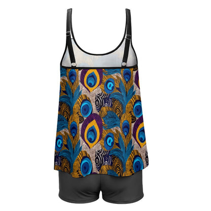 Tankini Two Piece Swimsuits QZ6072 (All-Over Printing on the Top)