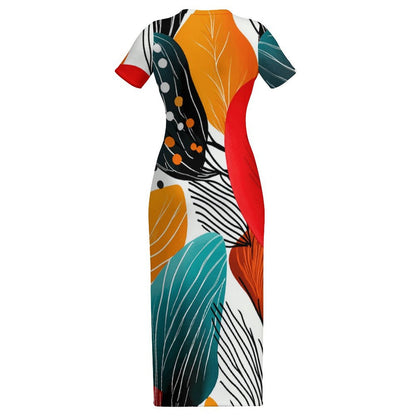 Short sleeved dress Short Sleeve Bodycon Maxi Dress