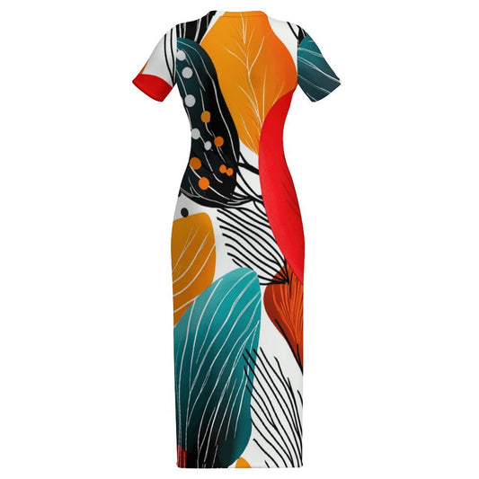 Short sleeved dress Short Sleeve Bodycon Maxi Dress