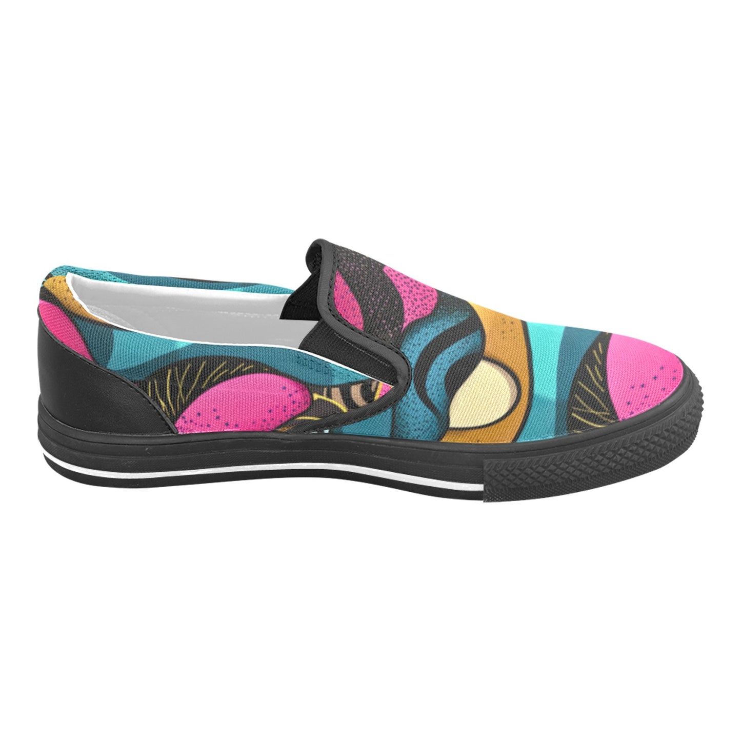 Vibrant Camo Kid's Canvas Slip-On Shoes Slip-on Canvas Shoes for Kid (Model 019)