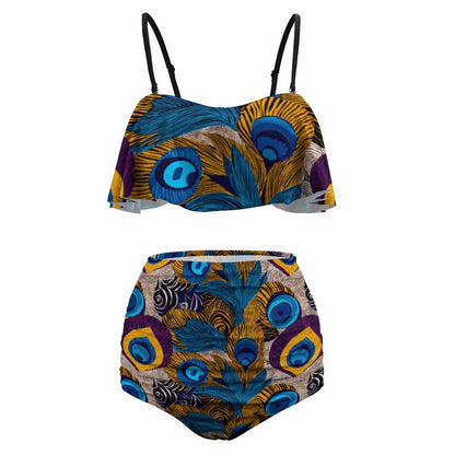 2-Piece Ruffle Tankini Swimsuit BK2080 (All-Over Printing)
