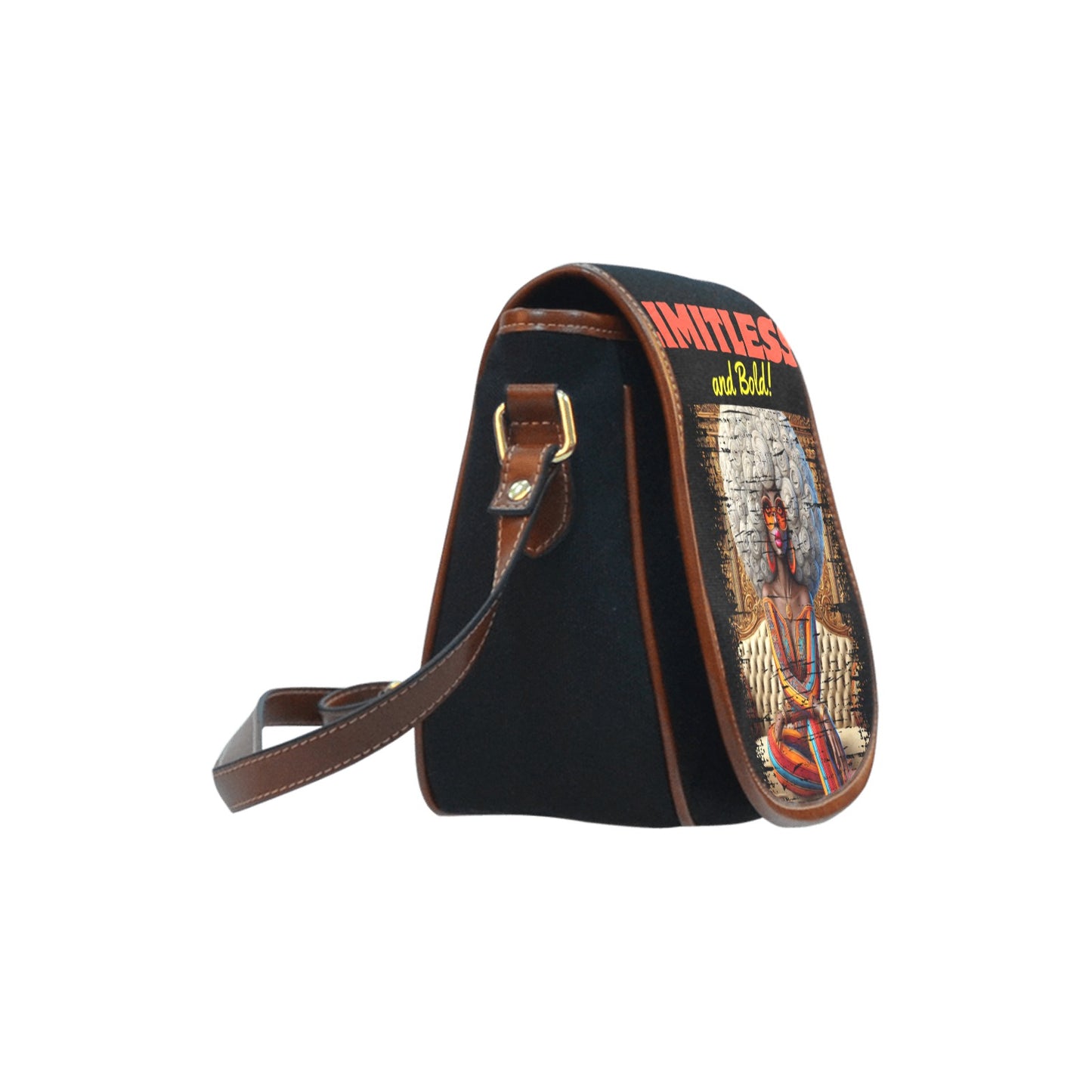 Limitless and Bold Small Saddle Bag Model 1649 Saddle Bag/Small (Model 1649)(Flap Customization)