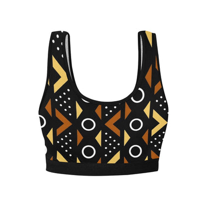 Afro Pattern Sports Bra Women's All Over Print Sports Bra (Model T52)