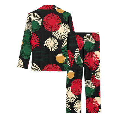 Circle Pattern Women's Pajama Set Women's Long Pajama Set