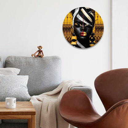 Wooden Wall Clock without Scale