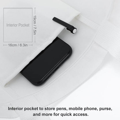 Canvas Material Tote Bags with Interior Pocket (Dual-sided Printing)
