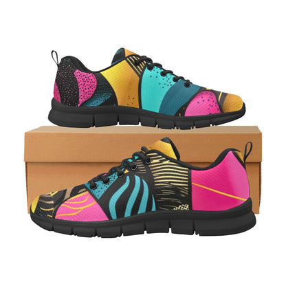 Geometric Pattern Breathable Runnung Shoes Women's Breathable Running Shoes (Model 055)